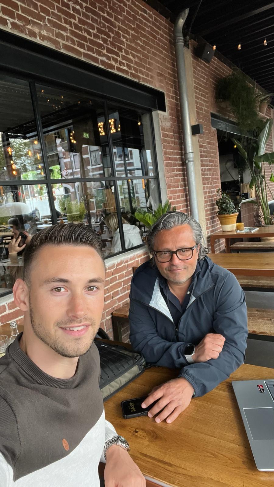 Tom from Adsvantage visiting the entrepreneur behind Stellar Drone Show and Field Promotions