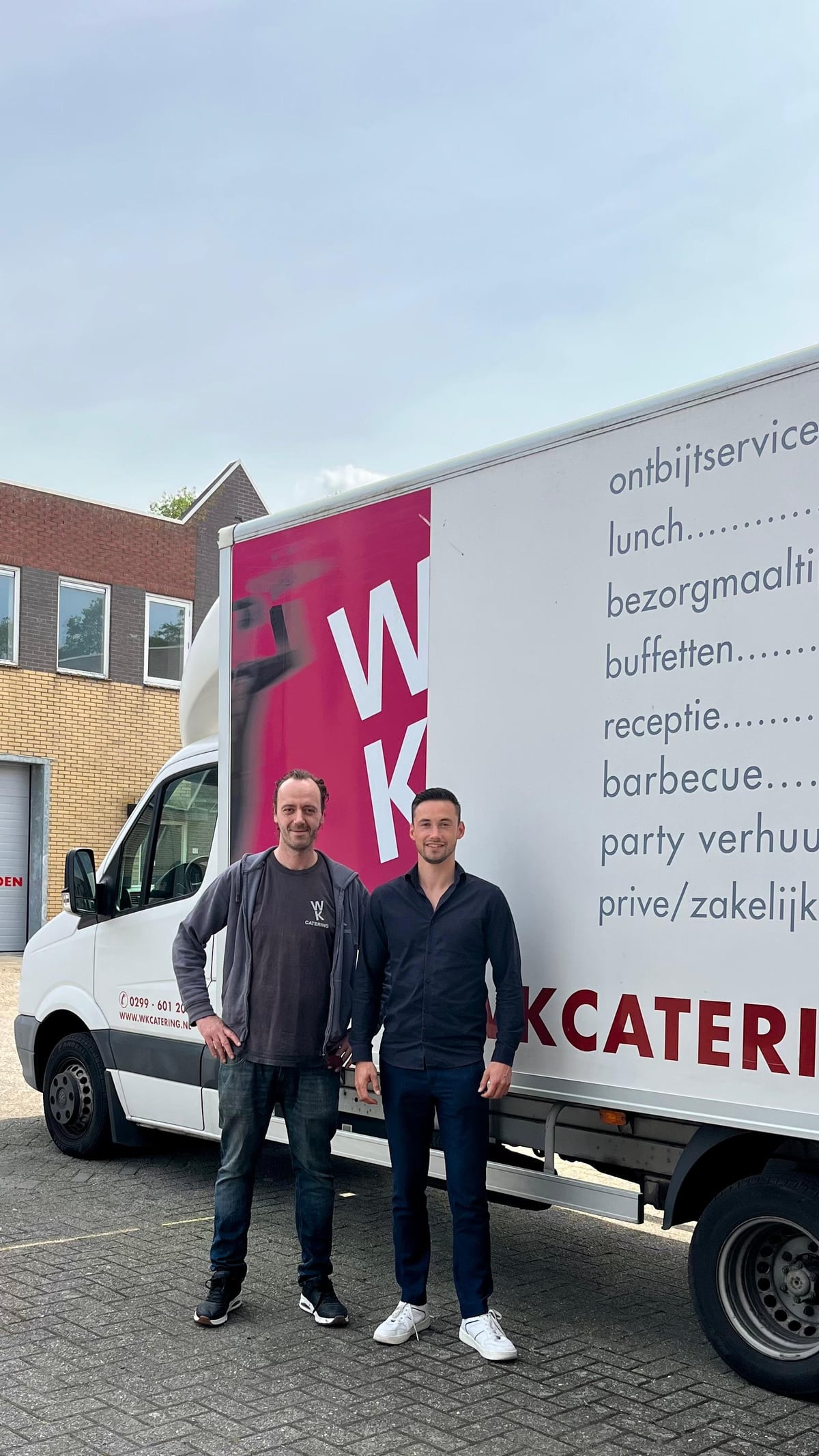 Tom from Adsvantage visiting WK Catering in Purmerend — discussing Google Ads strategy for event catering