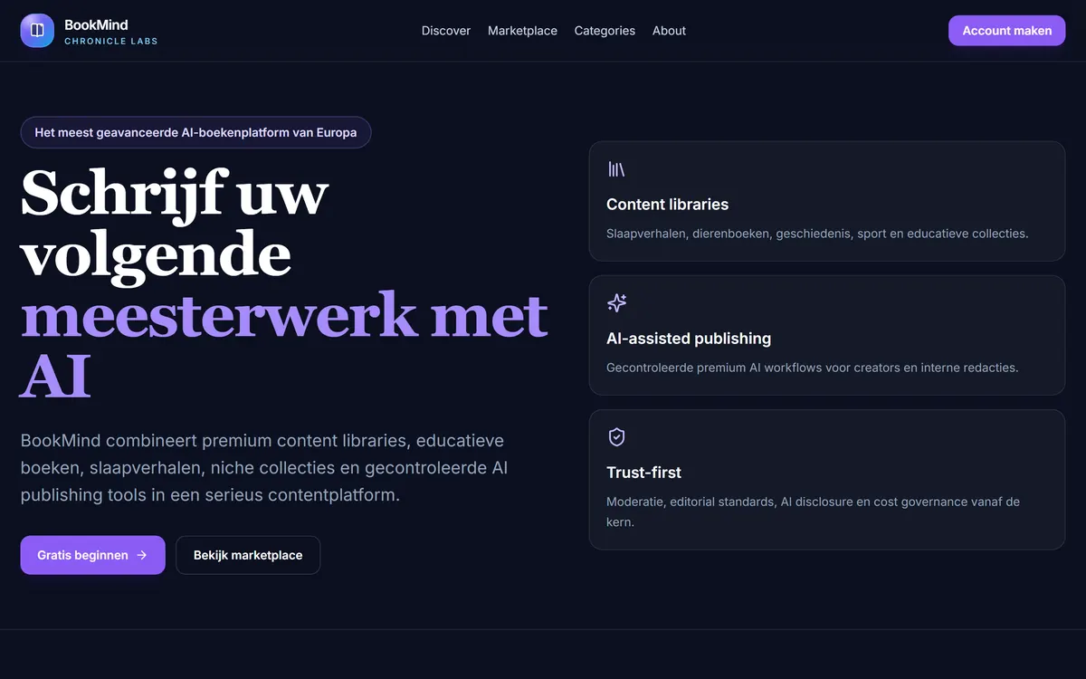 Schermafbeelding van de website chroniclelabs.nl