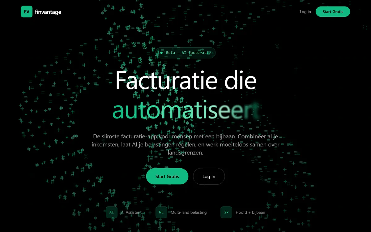 Schermafbeelding van de website finvantage.nl